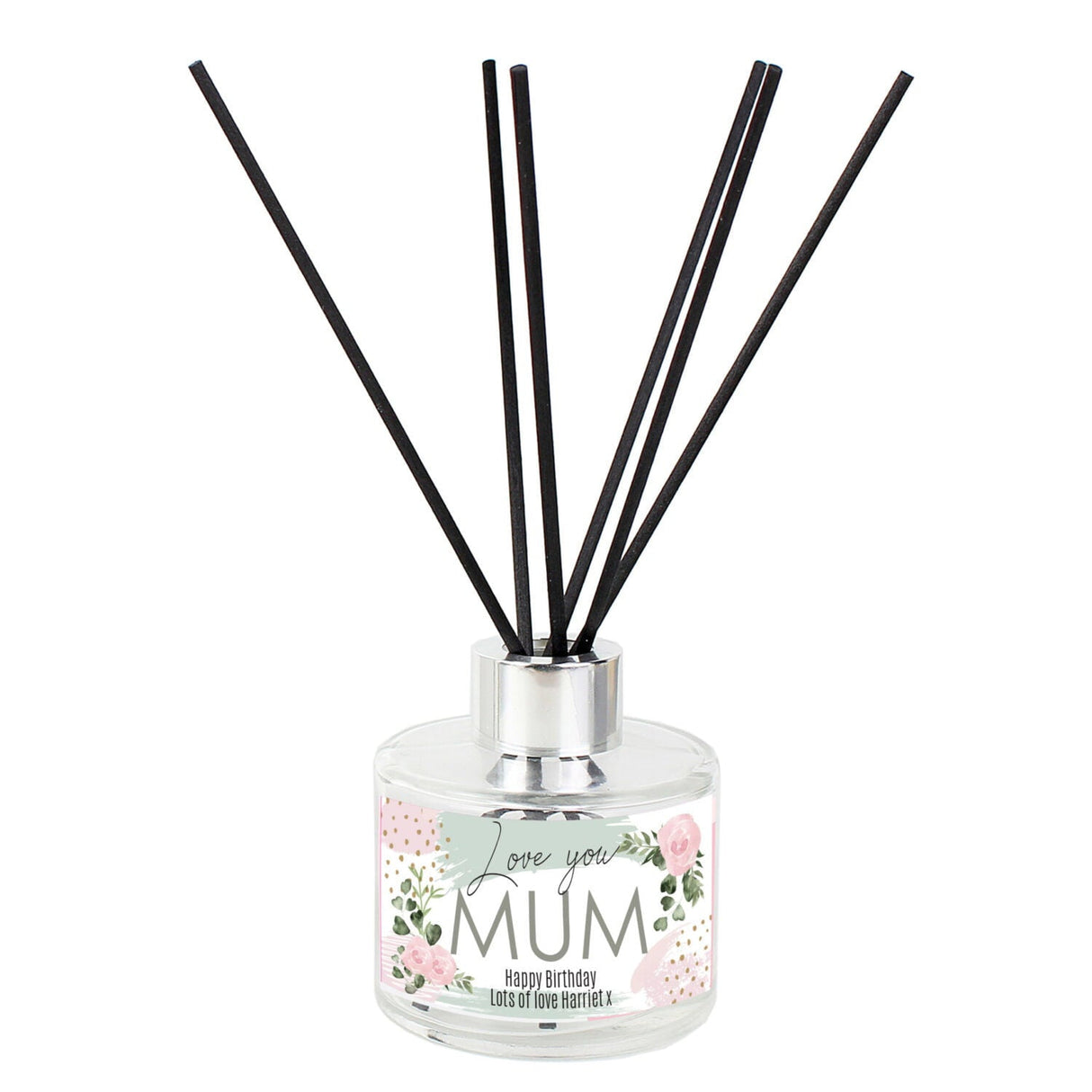 Personalised Abstract Rose Reed Diffuser: 3 - Reed Diffusers By Gift Moments