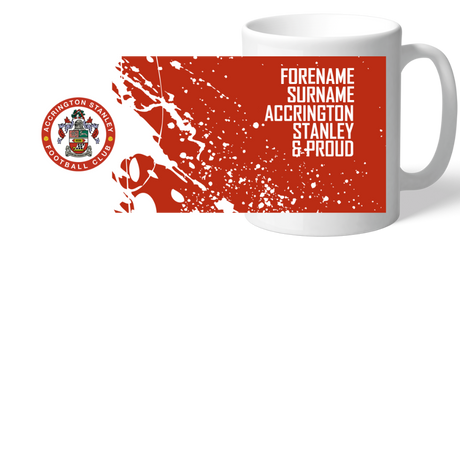 Personalised Accrington Stanley Proud Mug: 2 - Mugs By Accrington Stanley