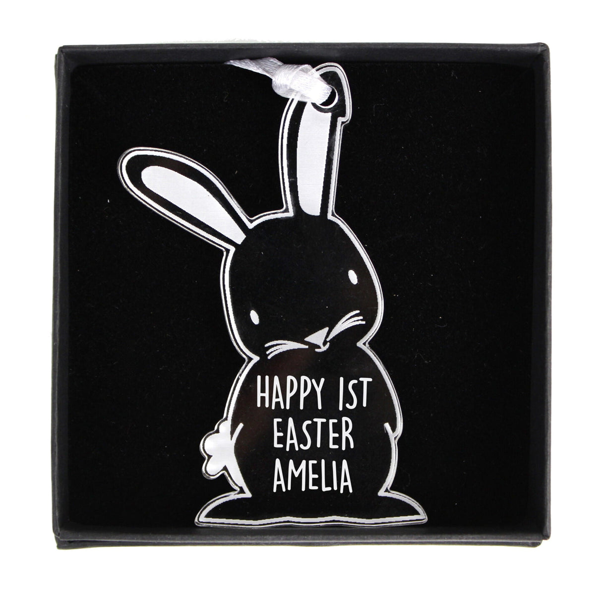 Personalised Acrylic Easter Bunny Decoration: 4 - Christmas Decorations By Gift Moments