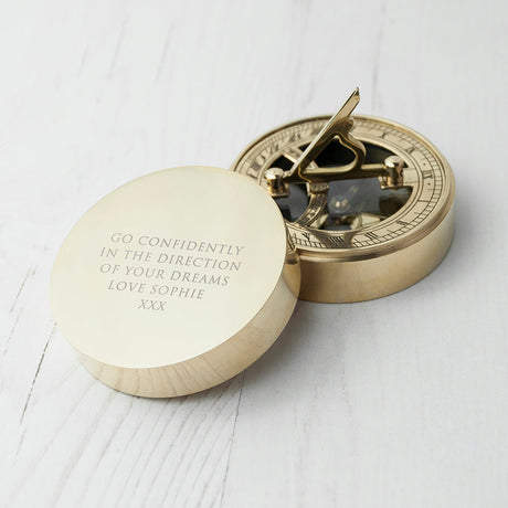 Personalised Brass Sundial and Compass: 3 - Compasses By Gift Moments