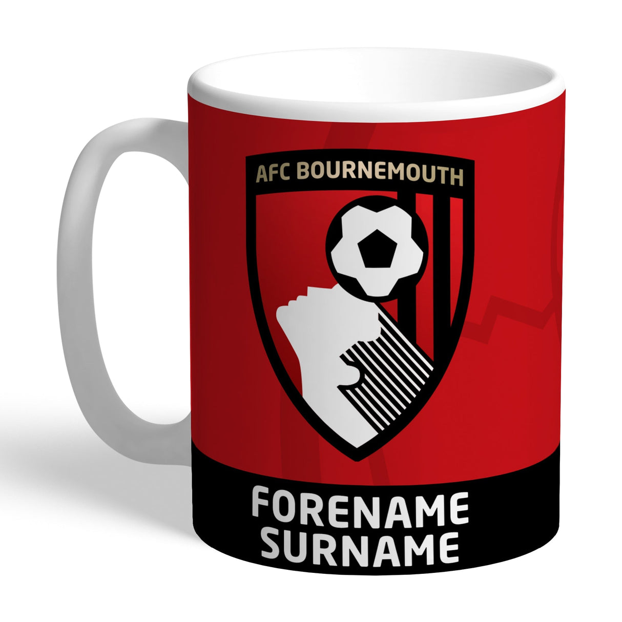 Personalised AFC Bournemouth Bold Crest Mug: 1 - Mugs By Bournemouth