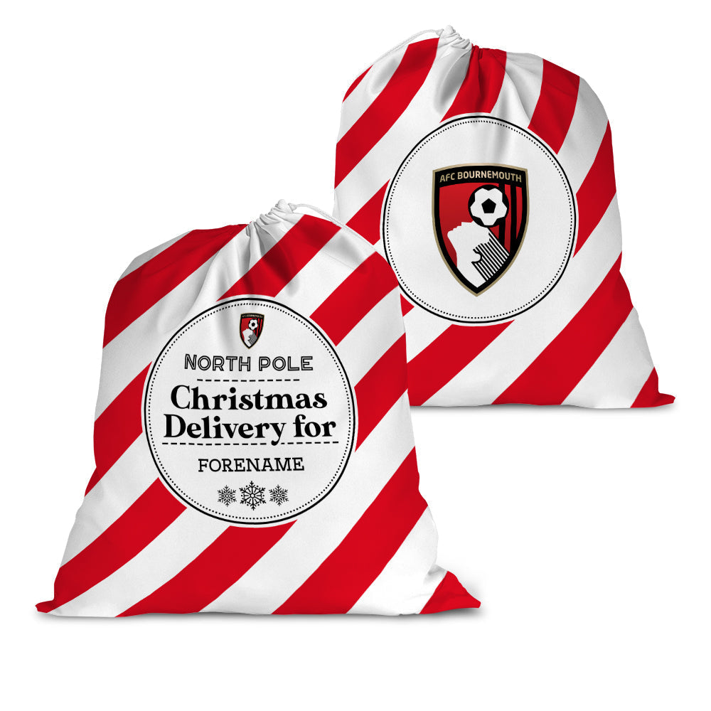 Personalised AFC Bournemouth Christmas Delivery Sack: 1 - Christmas By Bournemouth