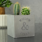 Personalised Couples Concrete Plant Pot: 2 - Pots & Planters By Gift Moments