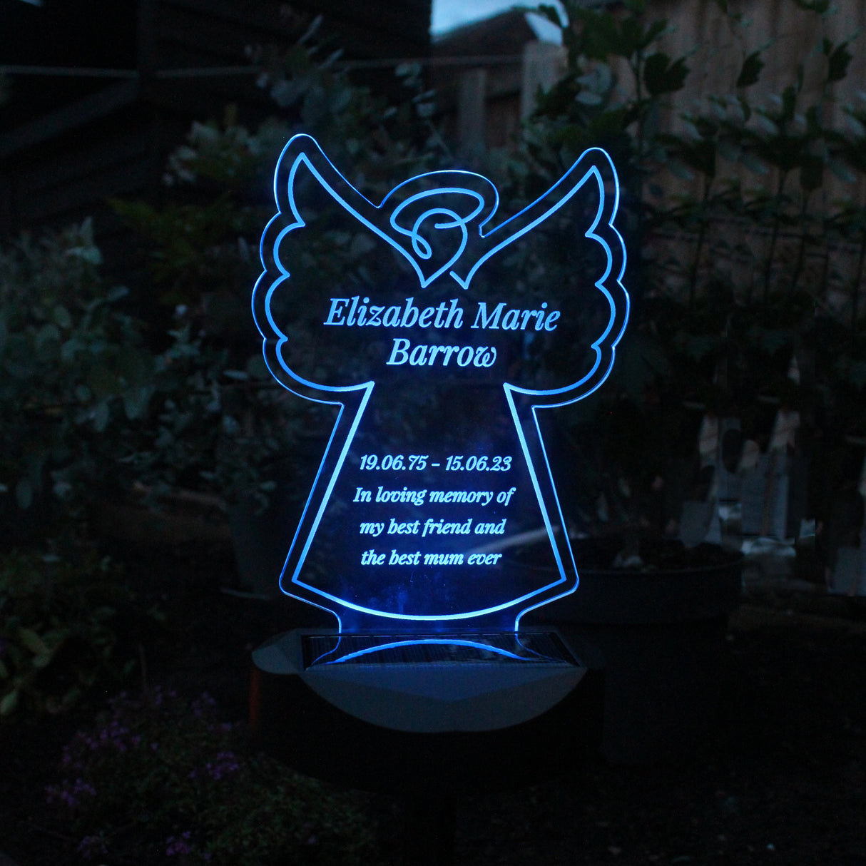 Personalised Angel Memorial Solar Light: 4 - Solar Lights By Gift Moments