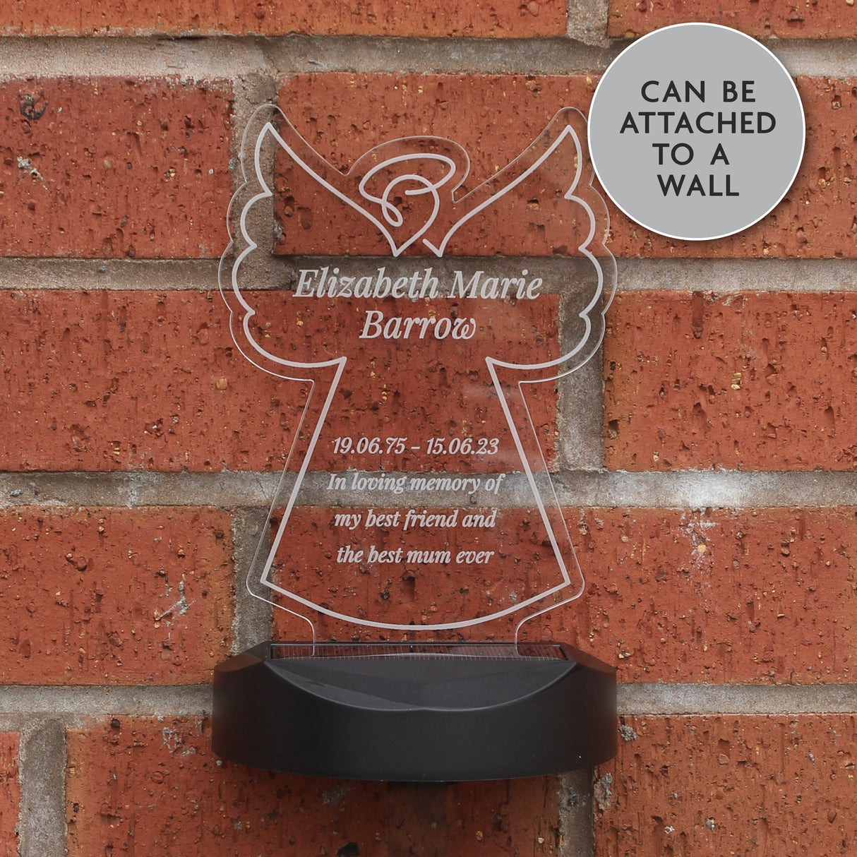 Personalised Angel Memorial Solar Light: 5 - Solar Lights By Gift Moments