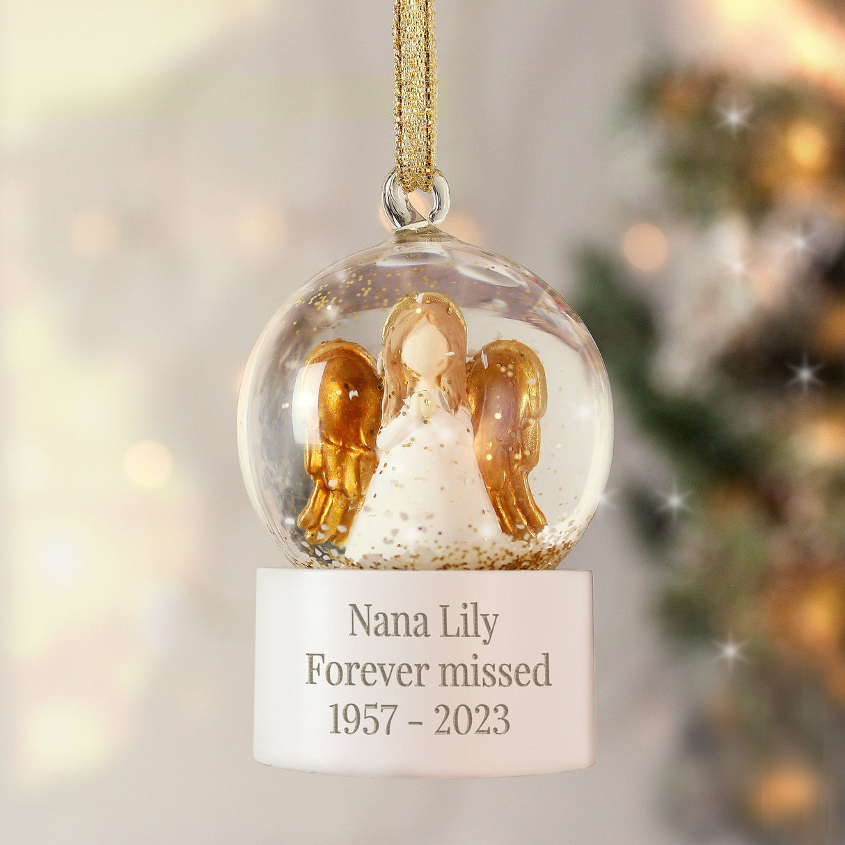 Personalised Angel Message Snow Globe: 1 - Snow Globes By Gift Moments