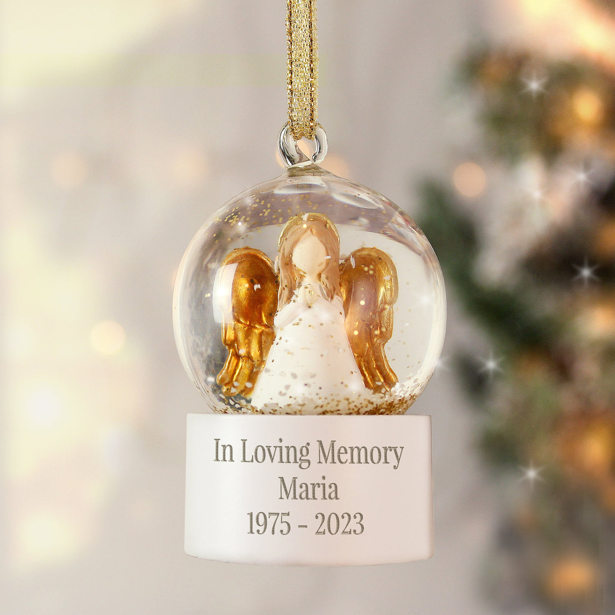 Personalised Angel Message Snow Globe: 3 - Snow Globes By Gift Moments