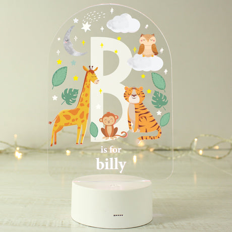 Personalised Animal Alphabet LED Night Light: 5 - LED Lighting By Gift Moments