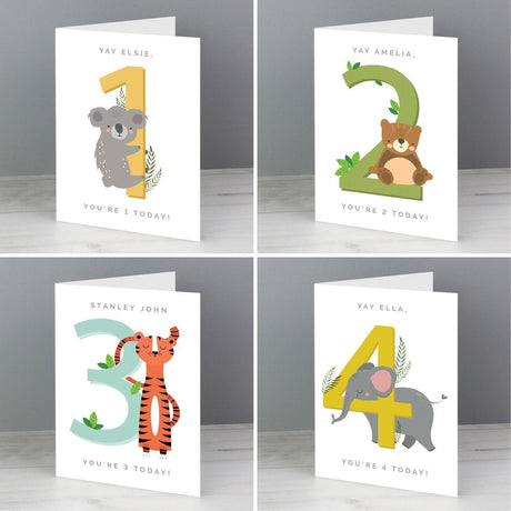 Personalised Animal Birthday Card: 2 - Greeting Cards By Gift Moments