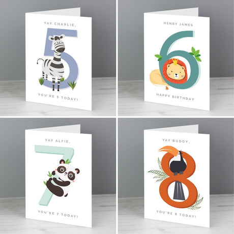 Personalised Animal Birthday Card: 3 - Greeting Cards By Gift Moments