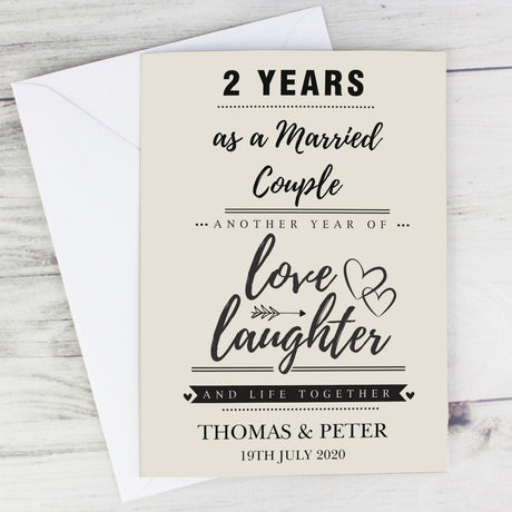 Personalised Anniversary Card: 1 - Greeting Cards By Gift Moments