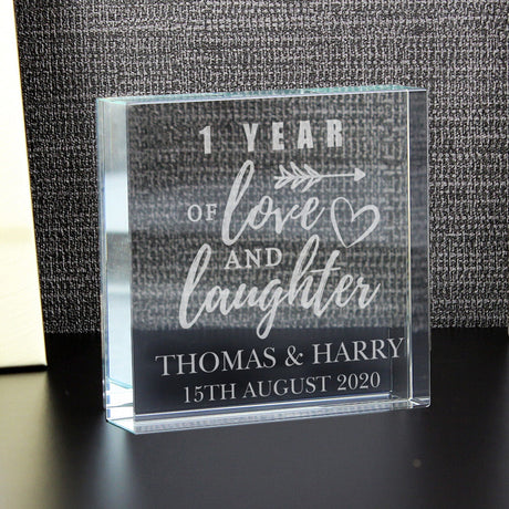 Personalised Anniversary Crystal Token Gift: 1 - Crystal Tokens By Gift Moments