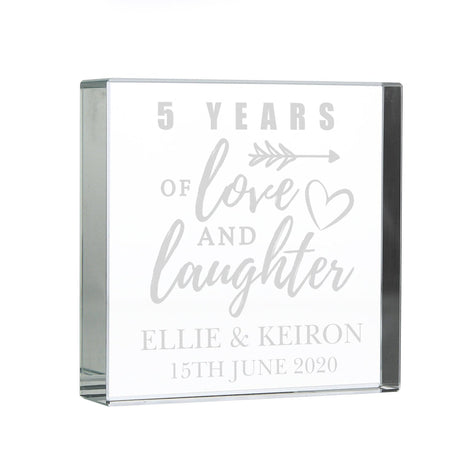 Personalised Anniversary Crystal Token Gift: 4 - Crystal Tokens By Gift Moments