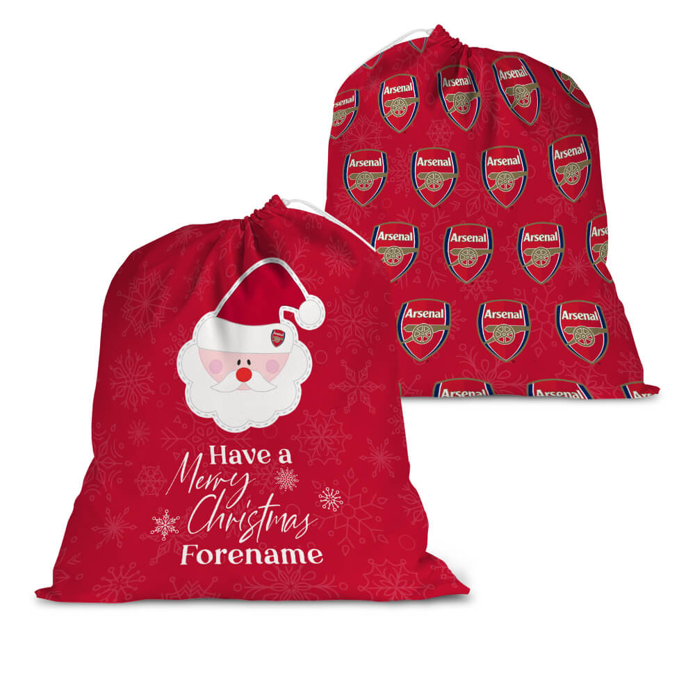 Personalised Arsenal FC Christmas Santa Sack: 1 - Christmas By Arsenal