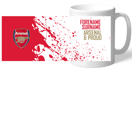 Personalised Arsenal FC Proud Mug: 2 - Mugs By Arsenal