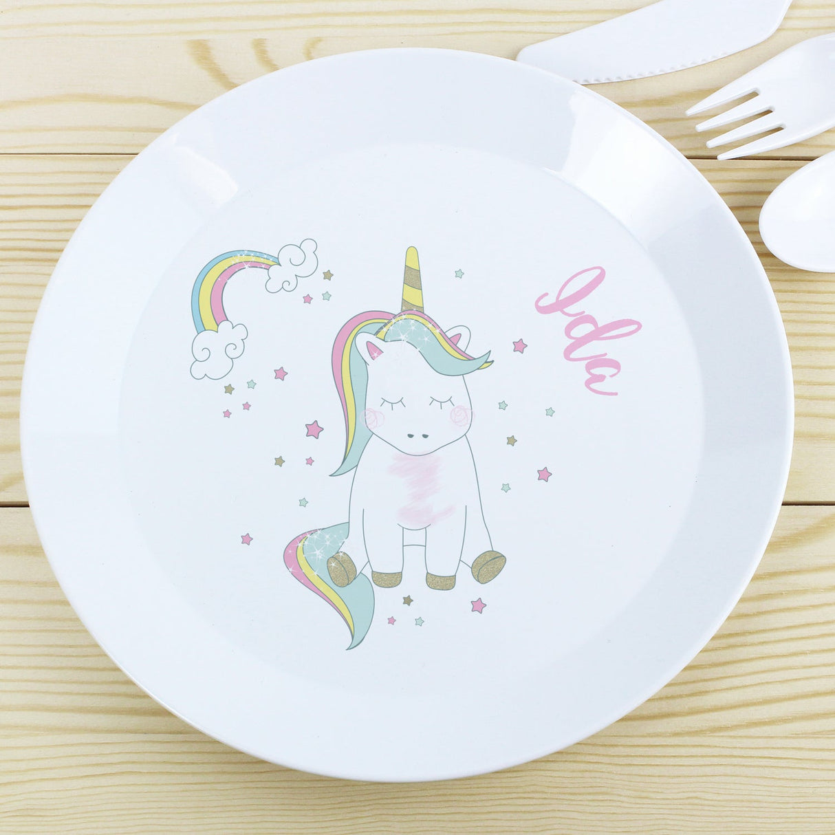 Personalised Baby Unicorn Plate: 1 - Tableware By Gift Moments