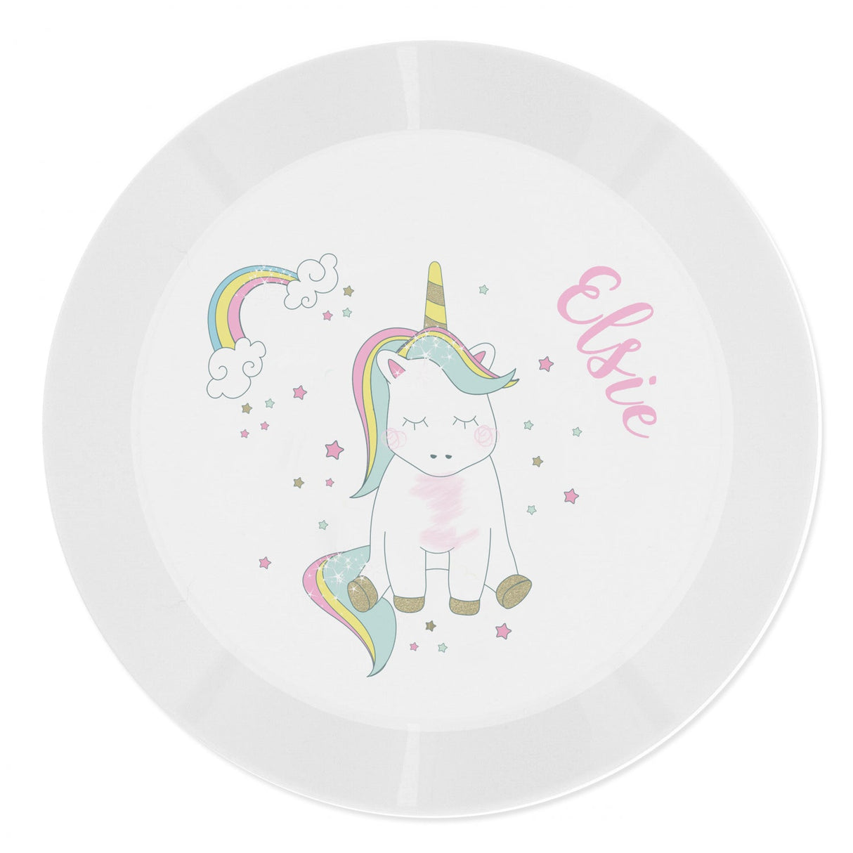 Personalised Baby Unicorn Plate: 3 - Tableware By Gift Moments