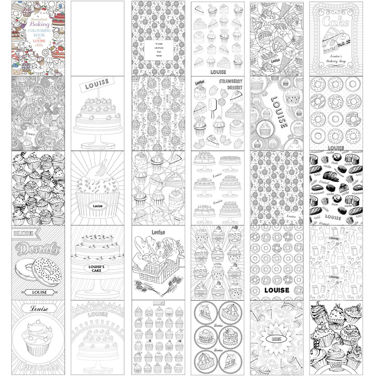 Personalised Baking Colouring Book: 6 - Books By Gift Moments