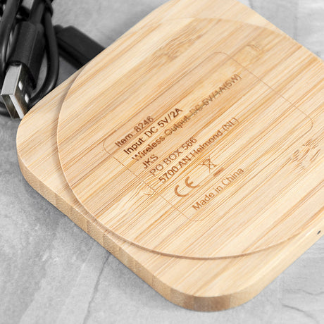 Personalised Eco-Friendly Bamboo Wireless Charger: 5 - Tech Accessories By Gift Moments