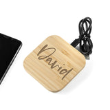 Personalised Eco-Friendly Bamboo Wireless Charger: 7 - Tech Accessories By Gift Moments