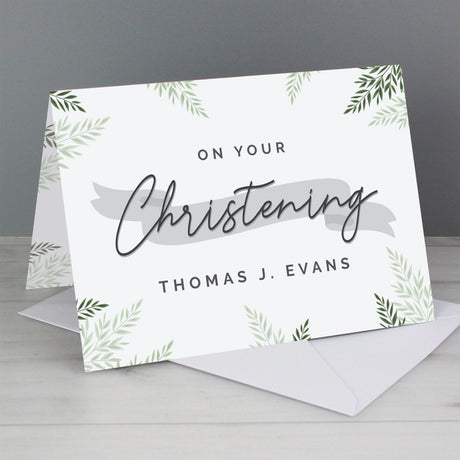 Personalised Baptism Card: 1 - Greeting Cards By Gift Moments