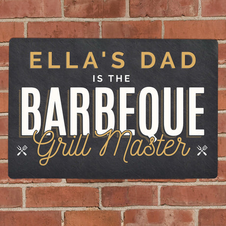 Personalised BBQ Grill Master Metal Sign: 1 - Signs & Plaques By Gift Moments