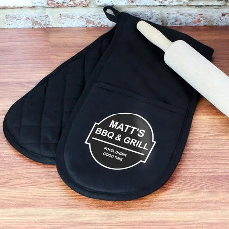 Personalised BBQ & Grill Oven Gloves: 2 - Oven Gloves By Gift Moments