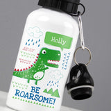 Personalised Be Roarsome Dinosaur Water Bottle: 2 - Kids Bottles By Gift Moments