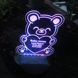 Personalised Bear Memorial Solar LED Light: 9 - Solar Lights By Gift Moments