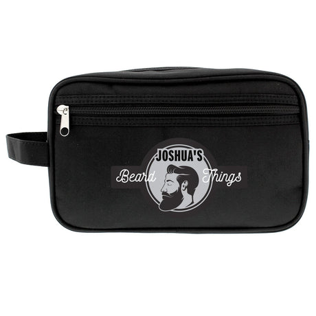 Personalised Black Beard Toiletry Bag: 4 - Toiletry & Makeup Bags By Gift Moments