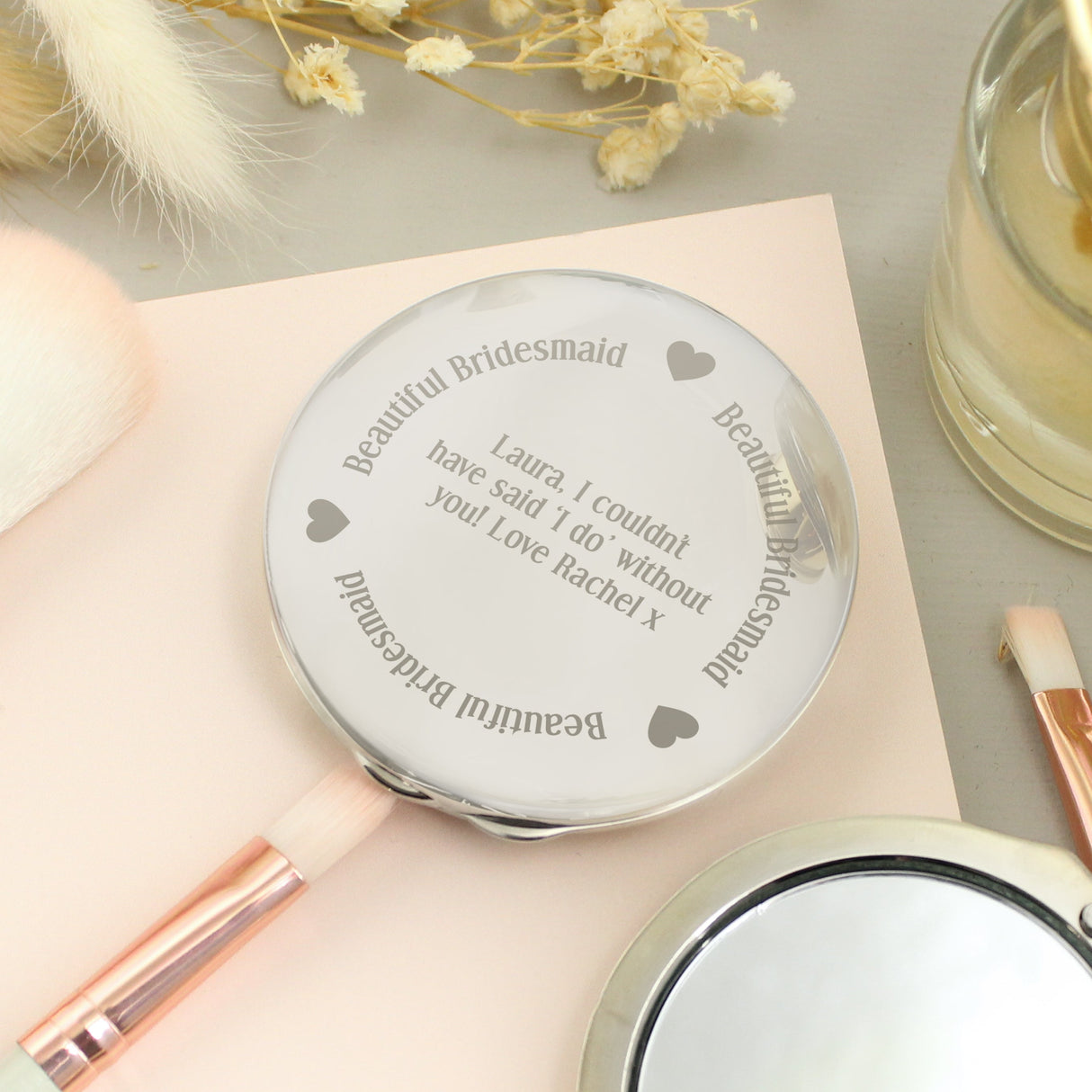 Personalised Bridesmaid Compact Mirror: 2 - Compact Mirrors By Gift Moments