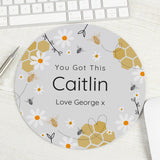 Personalised Bee Mouse Mat: 3 - Tech Accessories By Gift Moments