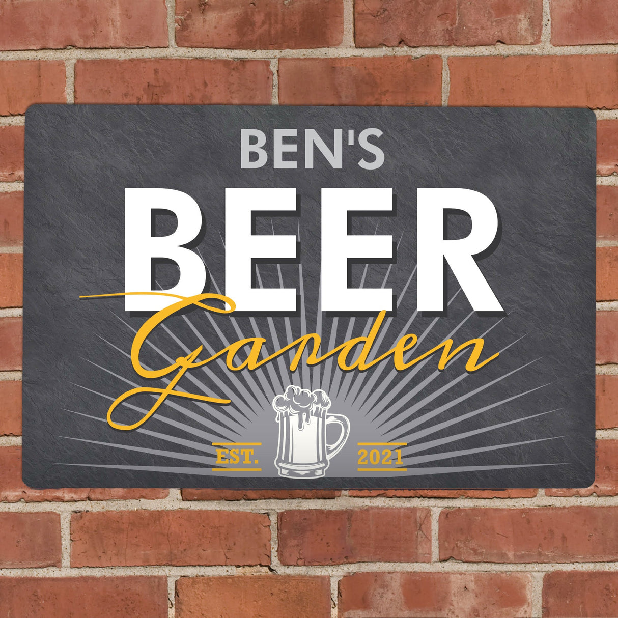 Personalised Beer Garden Metal Sign: 2 - Signs & Plaques By Gift Moments