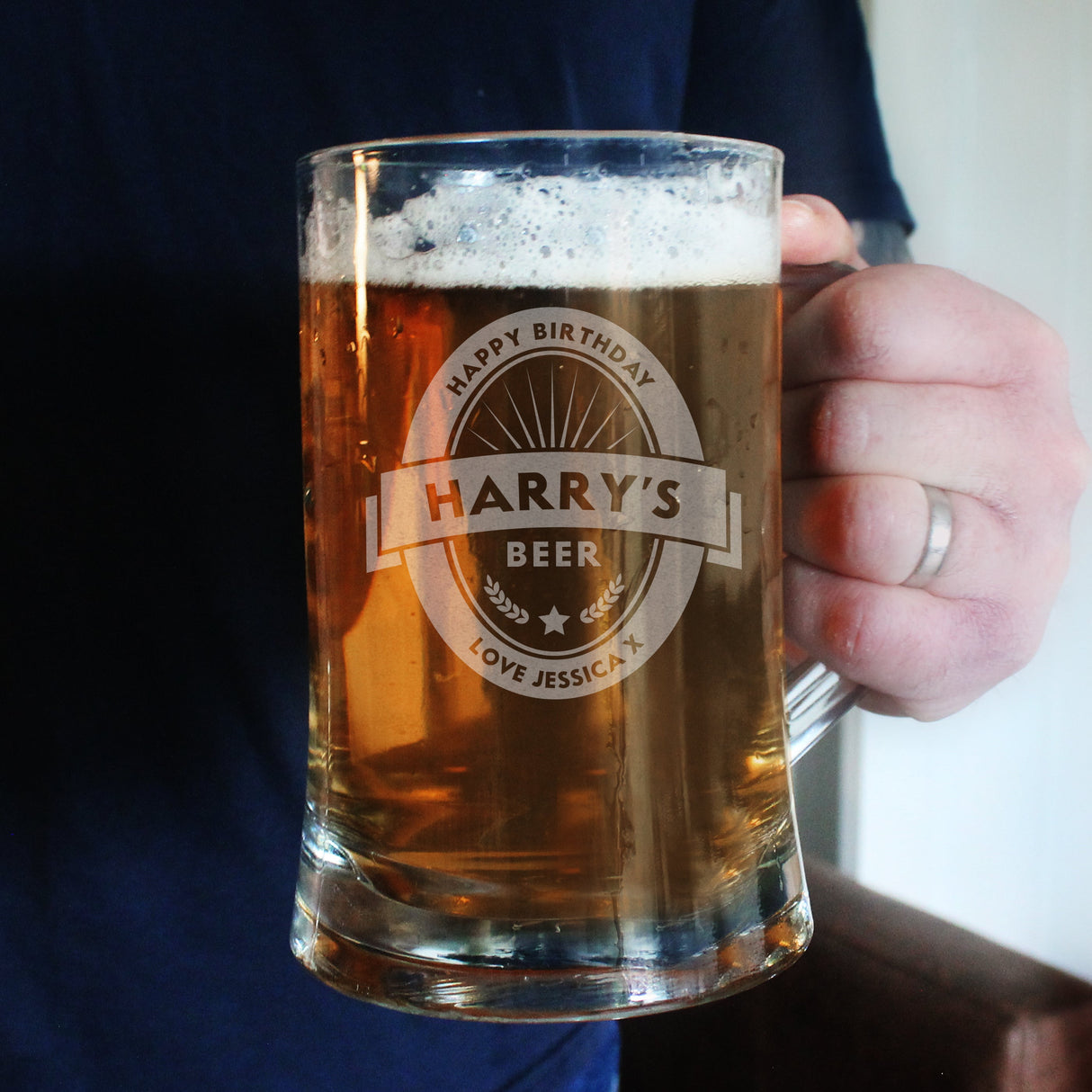 Personalised Pint Glass Tankard: 1 - Tankards By Gift Moments