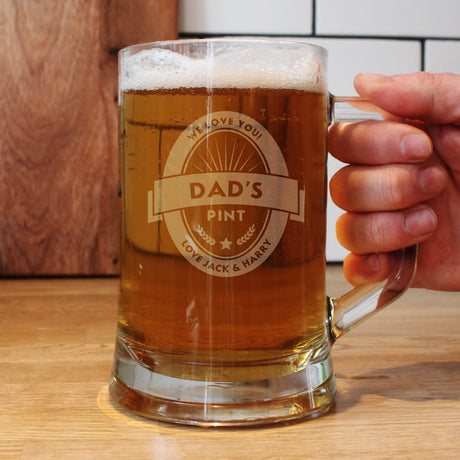 Personalised Pint Glass Tankard: 3 - Tankards By Gift Moments