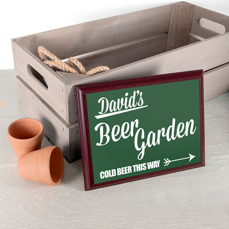 Personalised Beer This Way! Garden Plaque Default Title - Signs & Plaques at Gift Moments