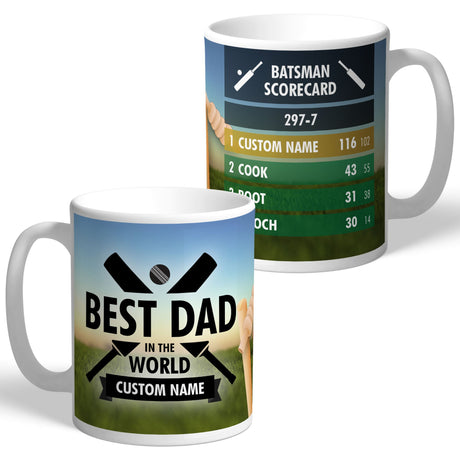 Personalised Cricket Mug for Best Dad: 1 - Mugs By Gift Moments