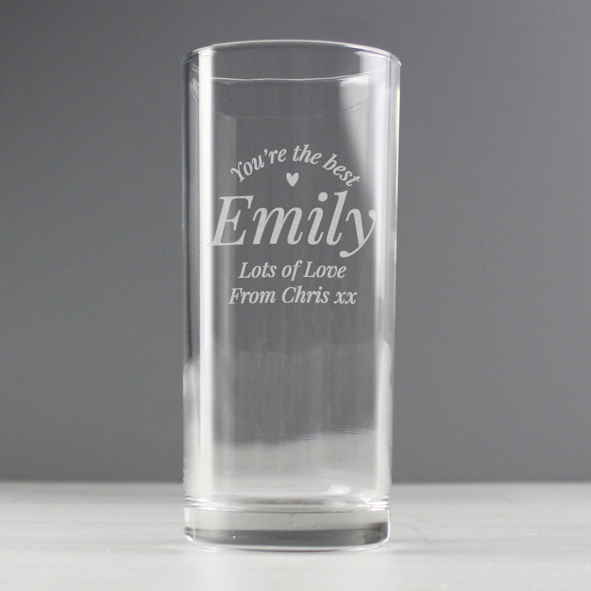 Personalised You’re The Best Hi Ball Glass: 4 - Highball Glasses By Gift Moments