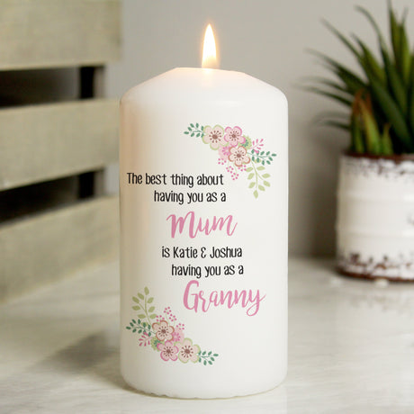 Personalised Best Thing Pillar Candle: 1 - Candles By Gift Moments