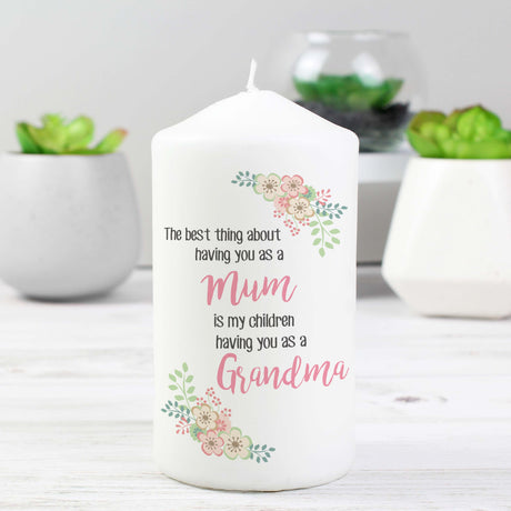 Personalised Best Thing Pillar Candle: 2 - Candles By Gift Moments