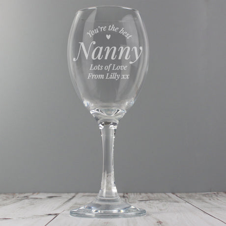 Personalised You Are The Best Wine Glass: 2 - Wine Glasses By Gift Moments