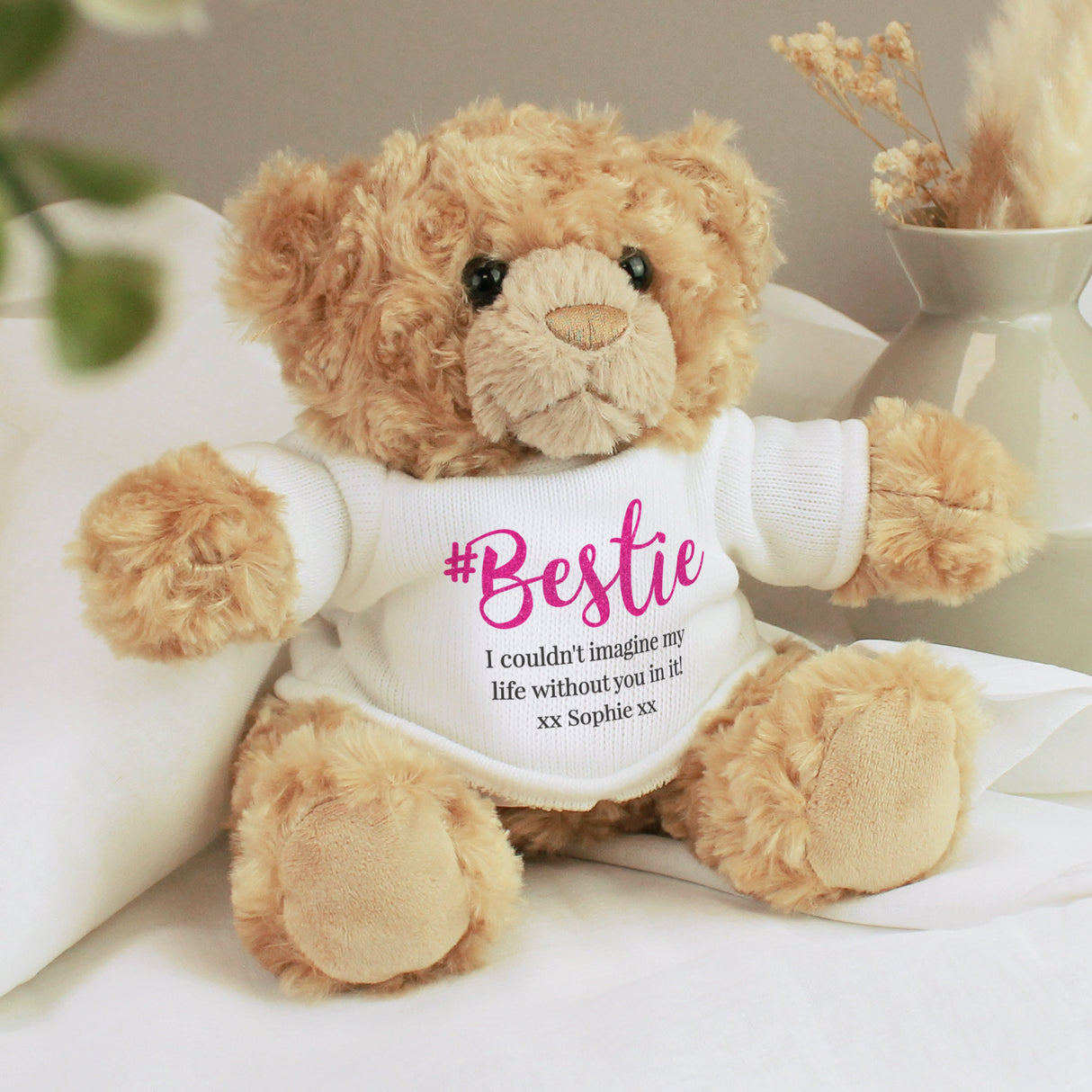 Personalised #Bestie Teddy Bear Gift: 1 - Teddy Bears & Soft Toys By Gift Moments