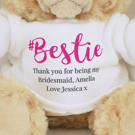 Personalised #Bestie Teddy Bear Gift: 4 - Teddy Bears & Soft Toys By Gift Moments