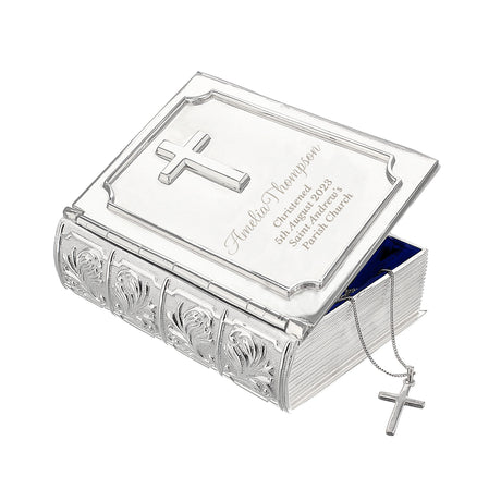 Personalised Silver Bible Trinket Box: 5 - Trinket Boxes By Gift Moments