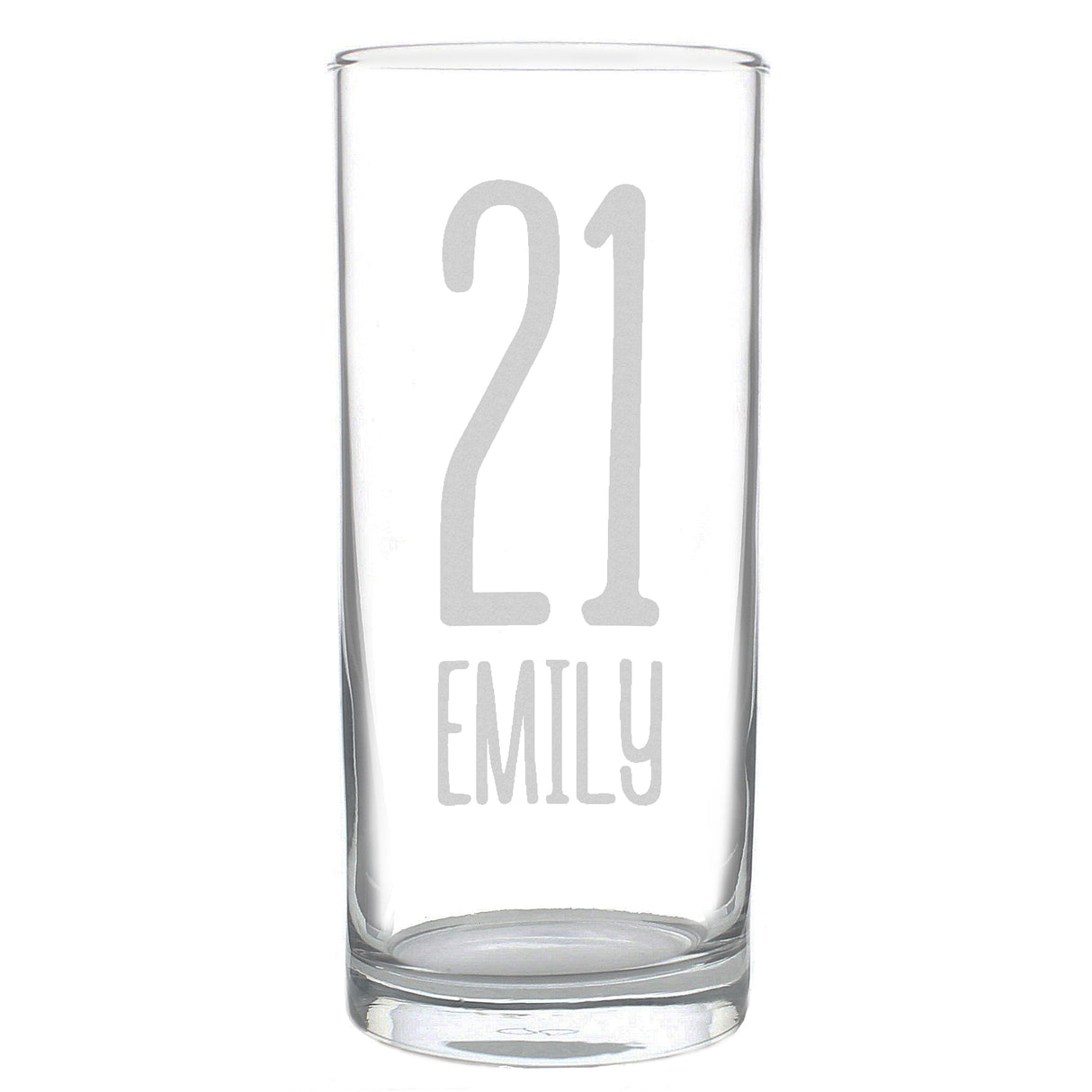 Personalised Big Age Hi Ball Glass: 3 - Highball Glasses By Gift Moments