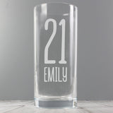 Personalised Big Age Hi Ball Glass: 2 - Highball Glasses By Gift Moments