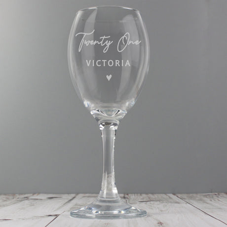 Personalised Big Age Wine Glass Gift: 2 - Wine Glasses By Gift Moments