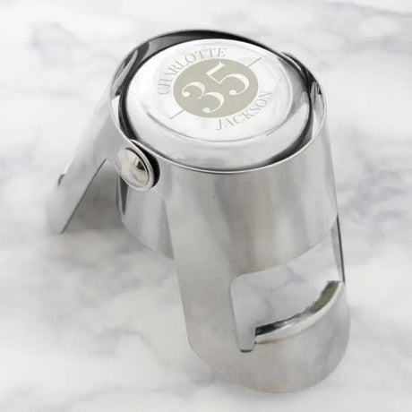 Personalised Stainless Steel Bottle Stopper: 2 - Barware By Gift Moments