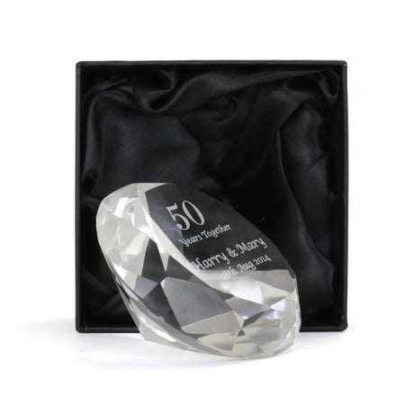 Personalised Big Numbers Diamond Paperweight: 2 - Paperweights By Gift Moments