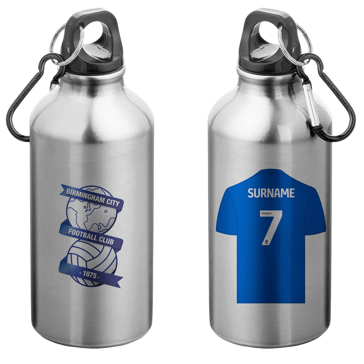 Birmingham City FC Personalised Aluminium Water Bottle: 1 - Water Bottles By Birmingham City